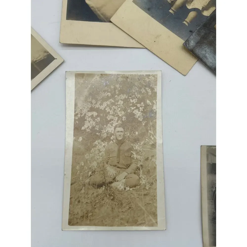 Antique Real Photo Postcard Lot of 6 RPPC Baby Car Snapshot Postcards 1910-20s?